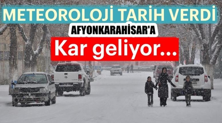 Afyonkarahisar'a kar yağışı uyarısı !!!