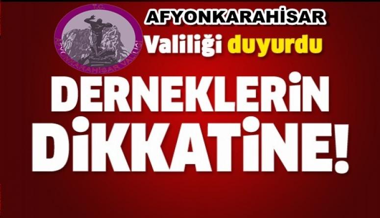 Afyon'da bulunan Derneklere duyuru !!!