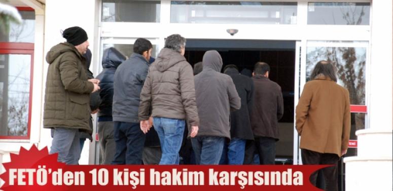 Afyon'da FETÖ’den 10 kişi adliyeye çıkartıldı