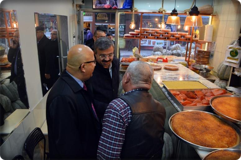 Vatandaşları dinledi, esnafı ziyaret etti