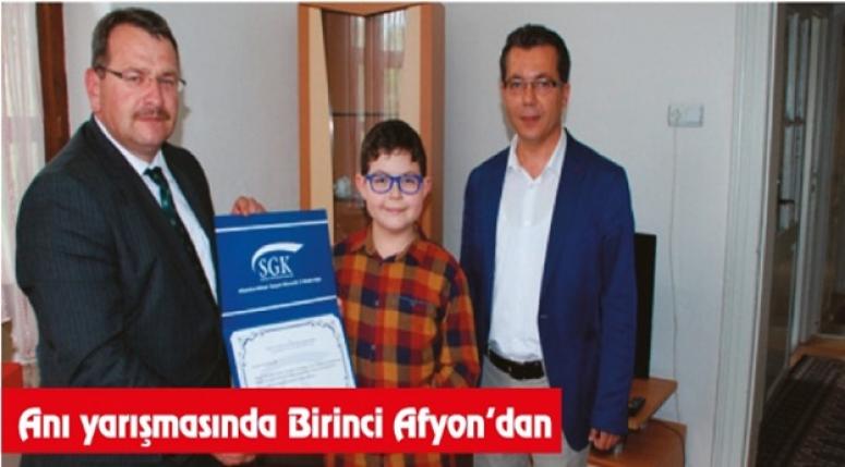 Anı yarışmasında Birinci Afyonkarahisar’dan