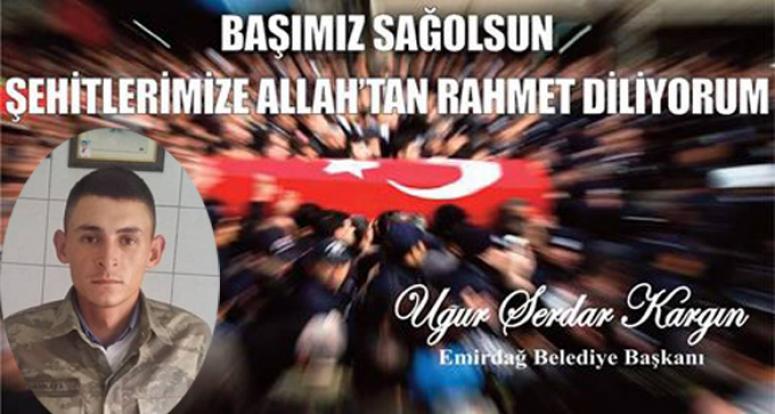 EMİRDAĞ BELEDİYE BAŞKANI MESAJ YAYIMLADI