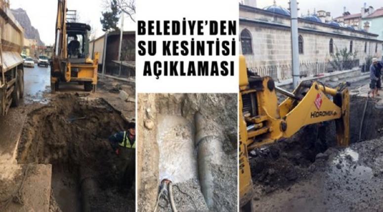AFYON BELEDİYESİN´DEN SU KESİNTİSİ AÇIKLAMASI