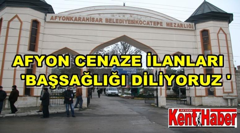 Afyon Cenaze İlanları ( 12/01/2017 )