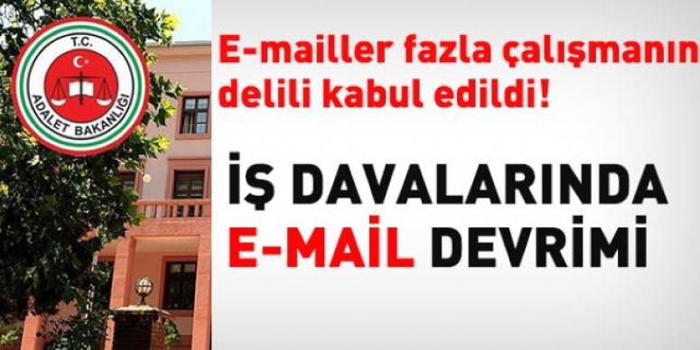 İş davalarında 'e-mail' devrimi!