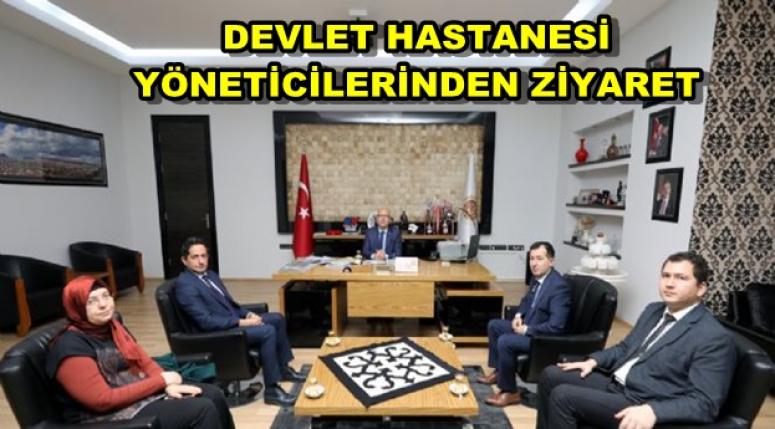 DEVLET HASTANESİ BAŞHEKİMİ VE YÖNETİCİLERİNDEN ZİYARET