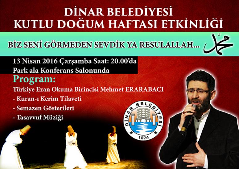 DİNAR'DA KUTLU DOĞUM HAFTASI ETKİNLİĞİ