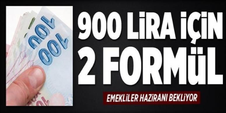 Emeklilere 900 lira için 2 formül