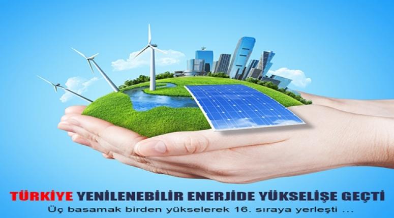 TÜRKİYE YENİLENEBİLİR ENERJİDE YÜKSELİŞE GEÇTİ