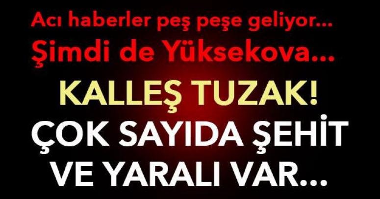 Yüksekova'da Hain Tuzak,3 Şehit,12 Yaralı