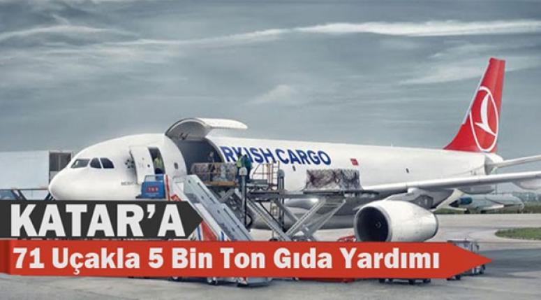 Katar'a 5 bin ton gıda yardımı