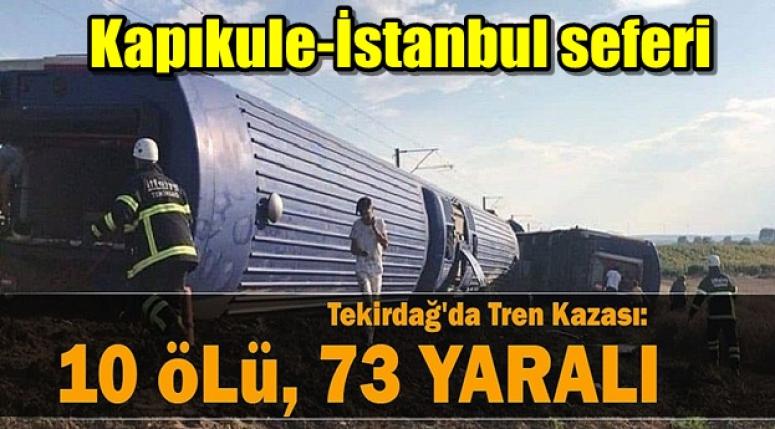 Tekirdağ'da tren kazası !! Malesef Bilanço ağır