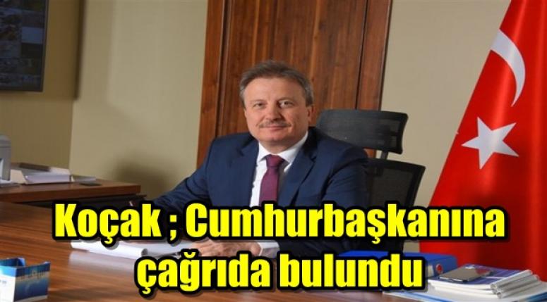 Mahmut Koçak Cumhurbaşkanına çağrıda bulundu