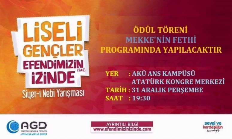Afyon Anadolu Gençlik Derneği Mekke’nin fethi programı düzenleyecek
