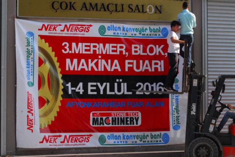 AFYON 3. MERMER BLOK MAKİNE FUARI BUGÜN AÇILIYOR