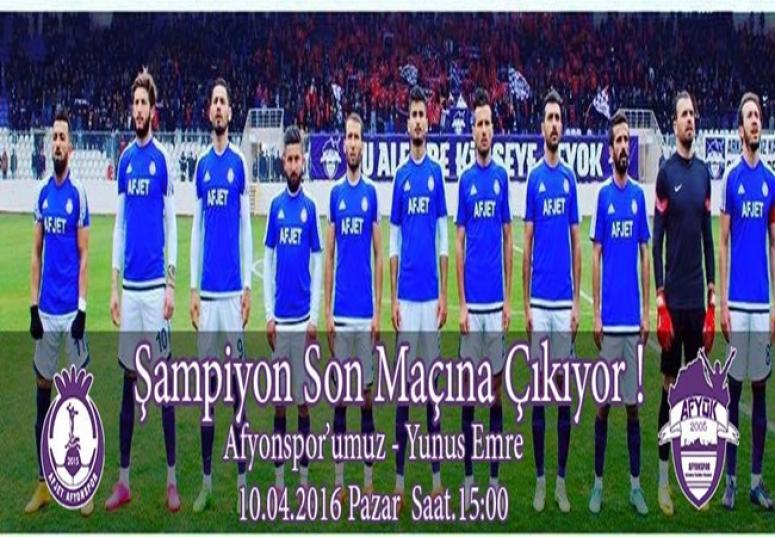 Afjet Afyonspor Son Maçına Çıkıyor !!!