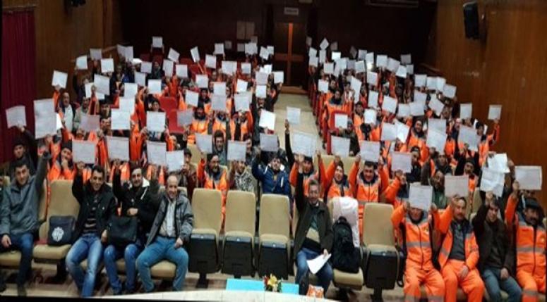 AFYON'DA TEMİZLİK İŞÇİLERİ SERTİFALI OLDU