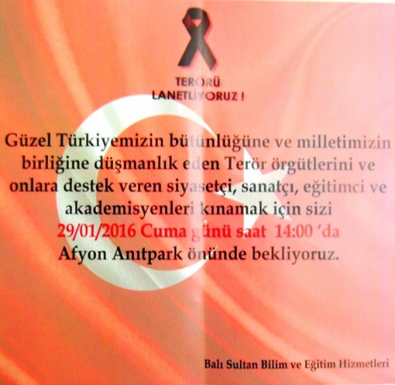 TERÖRÜ VE DESTEKCİLERİNİ HEP BİRLİKTE LANETLİYORUZ